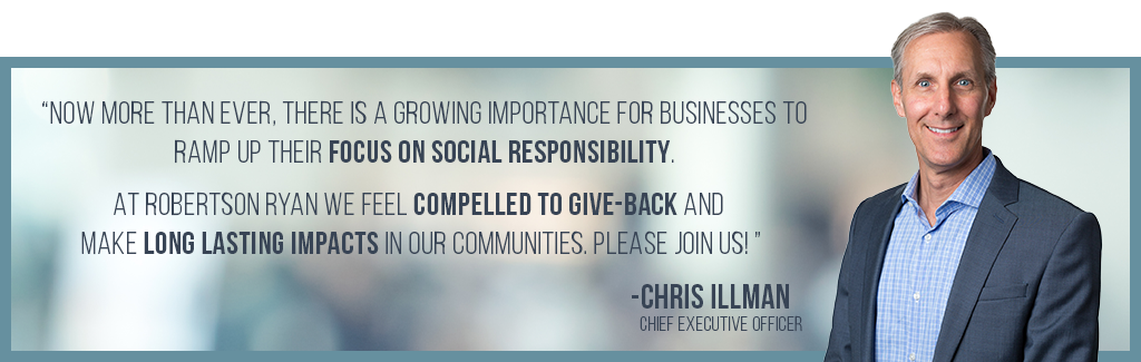 Chris Illman CEO, Robertson Ryan is compelled to give-back, and make long lasting impacts