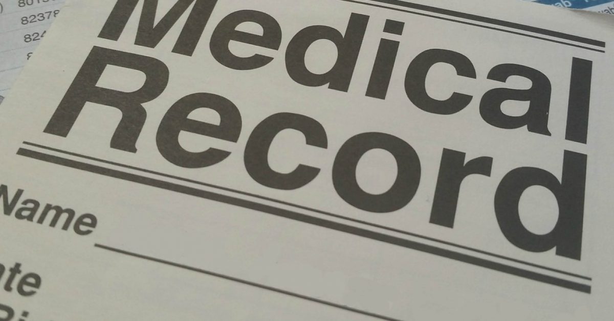 Document with the words 'Medical Record' in large print