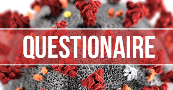 Coronavirus banner overlaid on top with the words Questionnaire