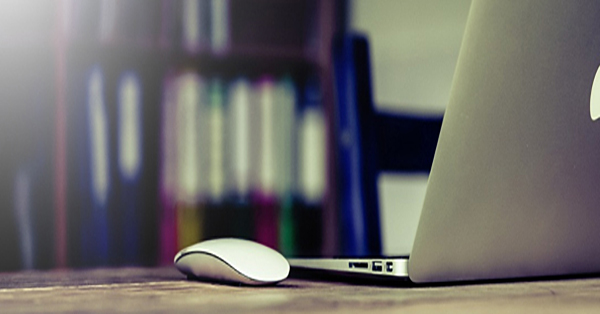 Laptop on desk