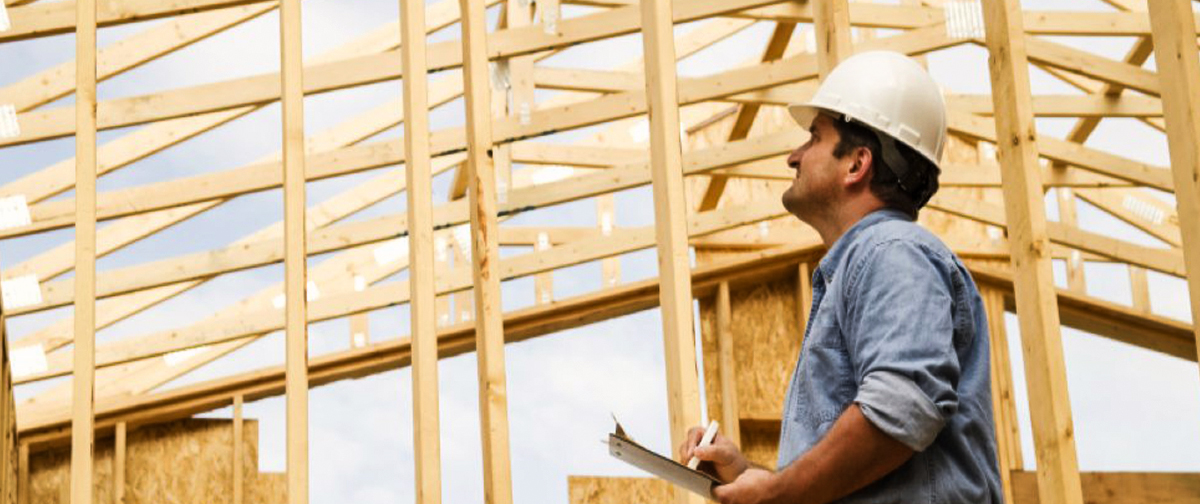 Image showing man in hardhat at construction site