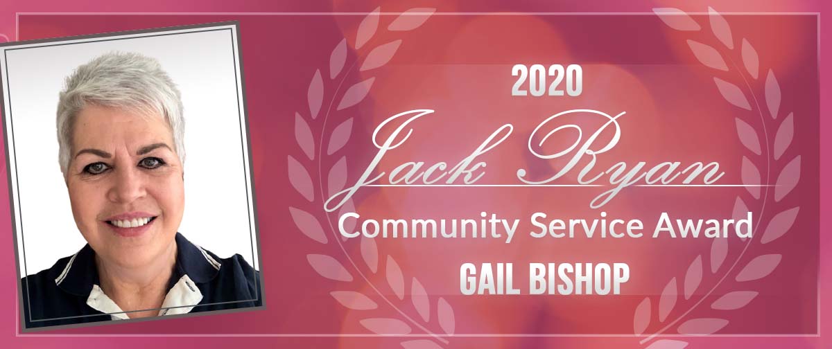 Gail Bishop awarded the 2020 Jack Ryan Community Service Award