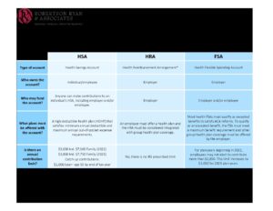 7595 Comparison of HSAs, HRAs and FSAs 10.20.22