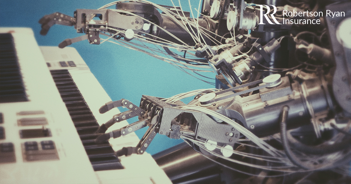 Robot playing piano