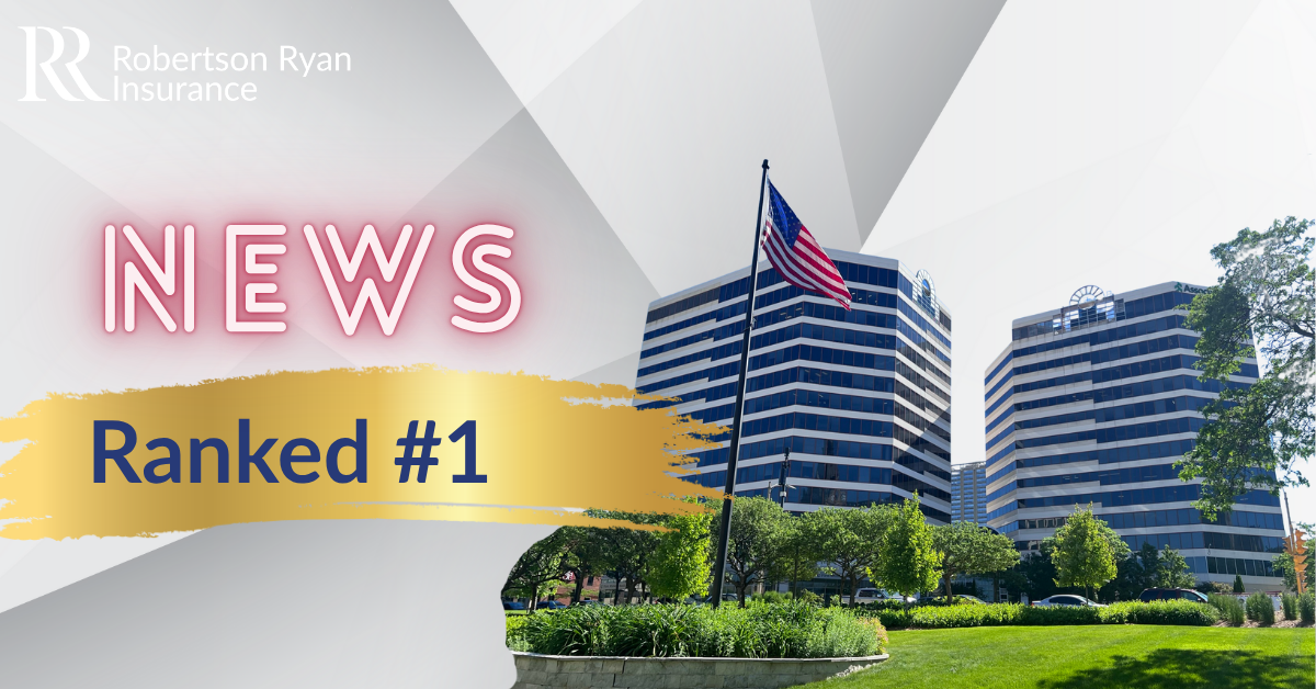 Words News and Ranked #1 with RRI logo and picture of Milwaukee office towers.