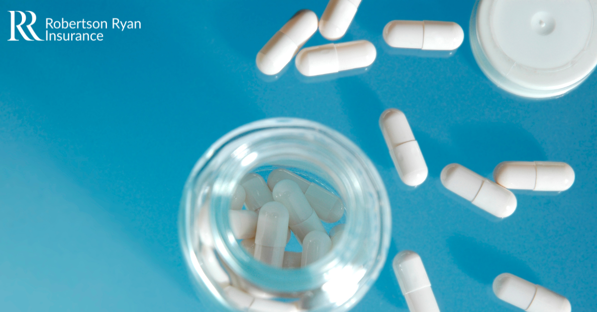 RRI logo and pills with bottle